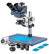 Kaisi Professional Stereo Microscope,Trinocular Microscope for Soldering,7X-50X Magnification and...