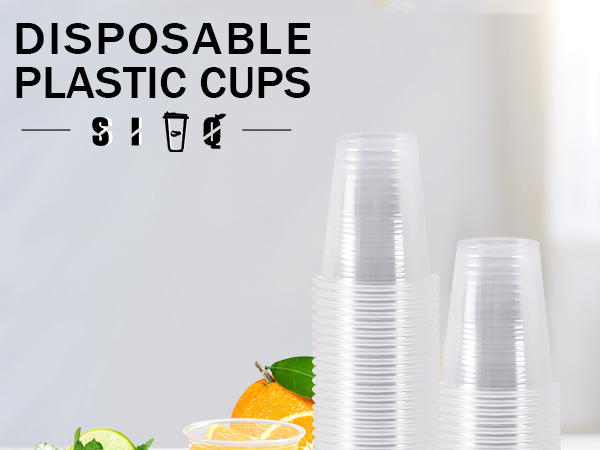 clear plastic cups