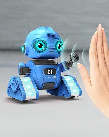 blue robot toy