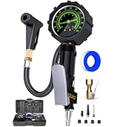 AZUNO Bike Tire Inflator with Pressure Gauge, New Upgrade Presta Valve Adapter for Air Compressor...