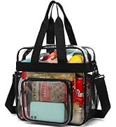 FlowFly Clear Bag for Stadium Events With Shoulder Strap for Women, Men, Large and Reusable Lunch...