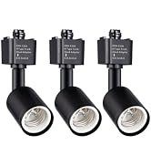 mirrea H Type Track Lighting Head to E26 Medium Screw Base Adapter Light Direction Adjustable Pac...