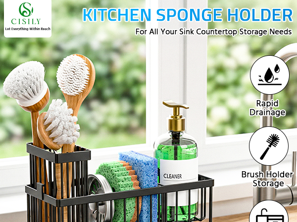 sponge holder for kitchen sink