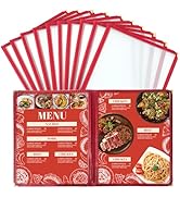 FLKQC Menu Covers 8.5 x 11 | Restaurant Recipe Menu Covers Transparent Restaurant Menu Covers for...
