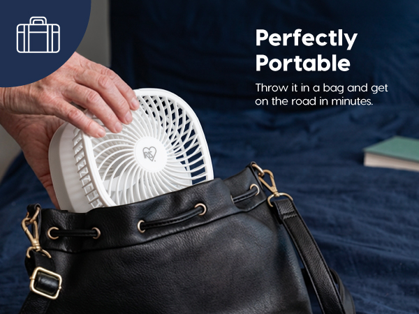 portable easy to carry battery operated D type emergency kits power outage small fan outdoor 
