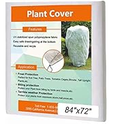Agfabric Warm Worth Frost Blanket - 0.95 oz 84"x 72" Shrub Jacket, Rectangle Plant Cover for Fros...