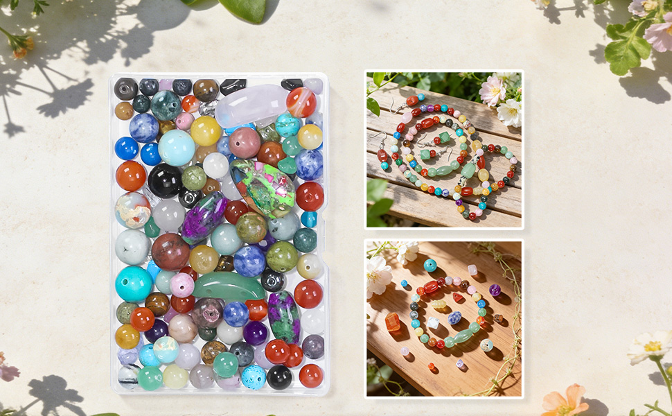 Mixed natural assorted gemstone beads for jewelry bracelet necklace earring making