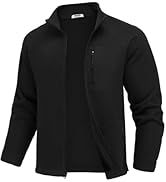 COOFANDY Men's Fleece Jackets Full Zip Raglan Long Sleeve Lightweight Casual Outdoor Warm Jacket ...