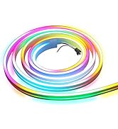 ALITOVE WS2812B LED Strip Neon Sign Light 6.6ft 2M Addressable RGB Dream Color Rainbow LED Pixels...