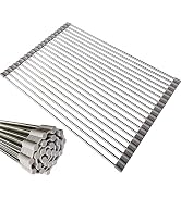 17.8" L x 16.5" W Roll up Dish Drying Rack Foldable Dish Rack Multipurpose Dish Drainers Over The...