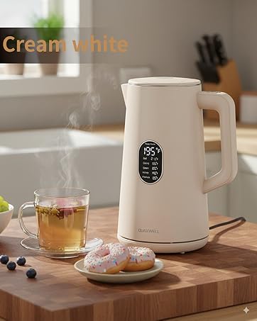 cream white electric kettle