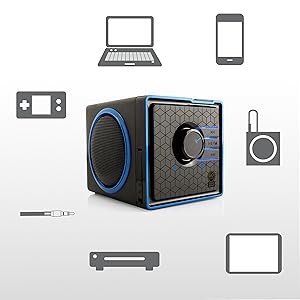 GOgroove SonaVERSE BX Portable Speaker, Rechargeable MP3 Speaker with AUX &amp; USB Inputs
