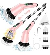 Electric Spin Scrubber for Cleaning Bathroom, Shower Scrubber Cordless Cleaning Brush with IPX7 W...