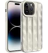 wahhle Water Ripple Pattern Straight Frame Soft Cute Phone Cover Compatible with iPhone Case for ...