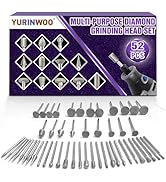 Stone Carving Set Diamond Grinding Bit Compatible with Dremel, 52Pcs Polishing Kit Diamond Bits 1...