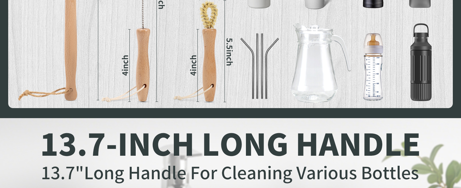 natural bottle brush set