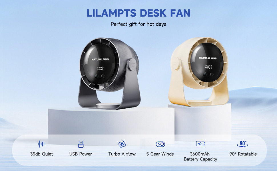  Lilampts Desk Fan