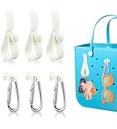 Oudizz 6Pcs Key Holder for Bogg Bag, Insert Hooks Accessories for Beach Bag, Carabiner Keychain C...