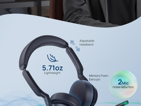 USB headset with microphone PC wired work nosie cancelling office computer headphones mic laptop