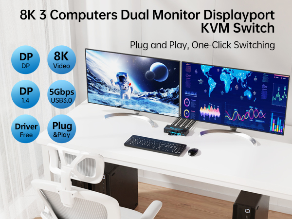 2 monitors 3 computers kvm switch