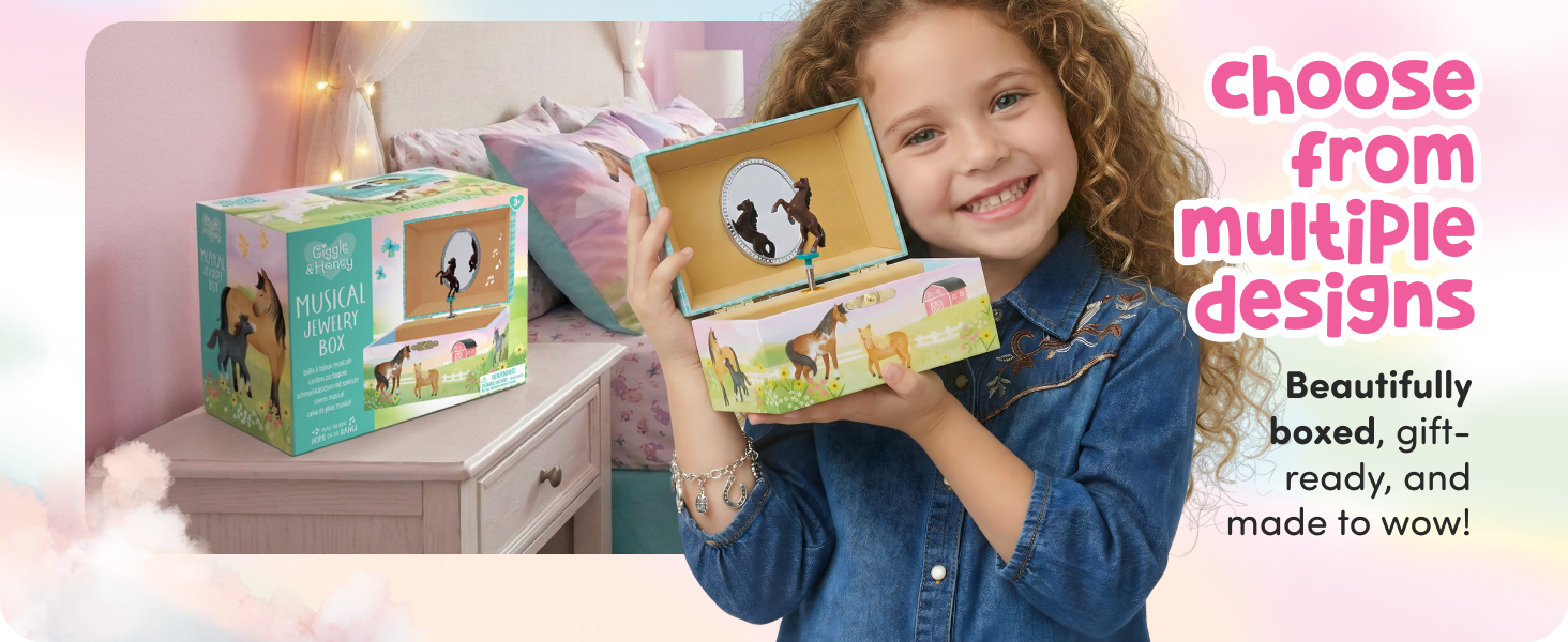 Horse jewelry box for girls
