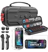 Large Capacity Carrying Case for Nintendo Switch 2 (2025), 4 in 1 Switch 2 Accessories Bundle wit...
