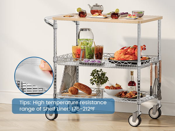 3 tier rolling cart