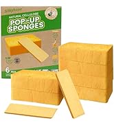 Silkyhose 6 Pack Natural Cellulose Pop Up Sponges Compressed Sponges 