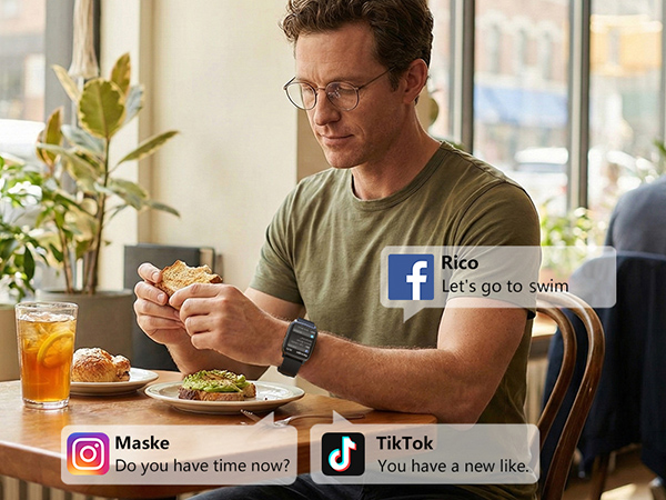 fitness watch with message notification