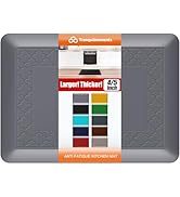 TranquilMoments 4/5 Inch Thicker Kitchen Mats for Floor Non-Slip Anti Fatigue Comfort Mat Waterpr...