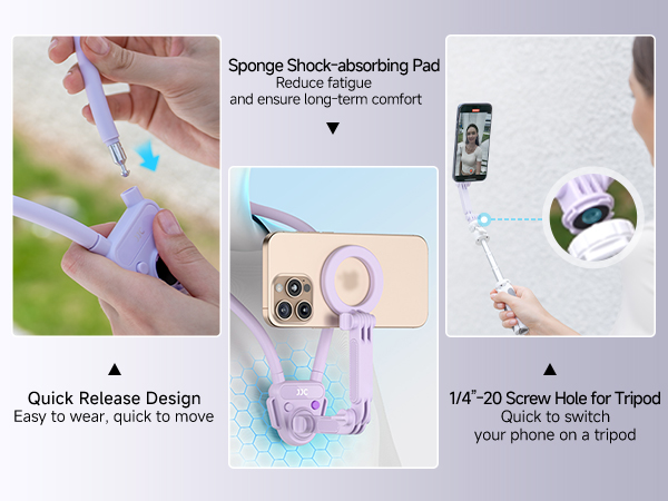  MNM-MS1 PURPLE Magnetic Neck Mount