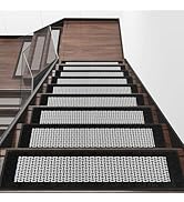 Hargiis Stair Treads for Wooden Steps Non-Slip Carpet, 4 PCS Polyester Indoor Stair Mats with Rub...