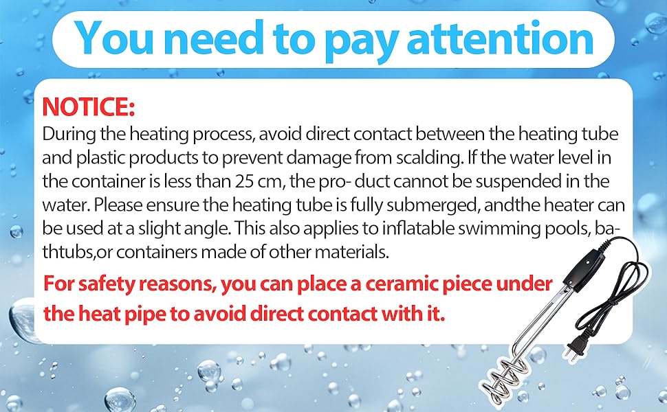 1000W-110V Immersion Water Heater