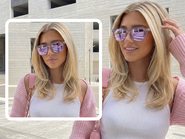 polarized sunglasses for women trendy uv400 protection sun glasses mirrored lens