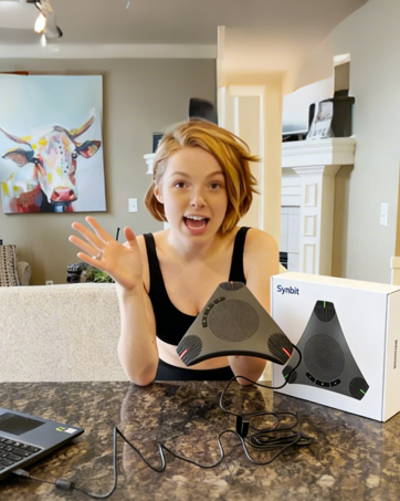 conference speaker and microphone