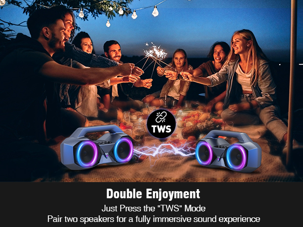 portable bluetooth speaker with TWS feature