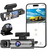 Dash Cam Front and Rear Inside,Dashcam for Cars with APP Control,Car Camera Driving Recorder with...