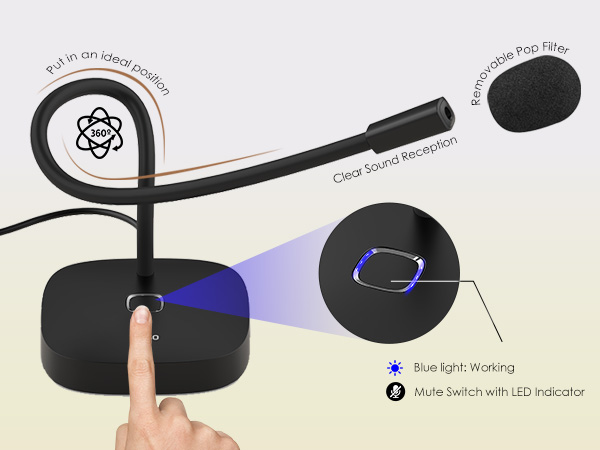 USB external microphone for computer