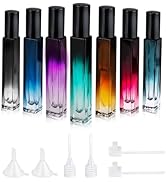 LIOUCBD 7 Pcs Glass Perfume Atomizer Travel Bottles Empty, 10ml Cologne Travel Bottle Refillable ...