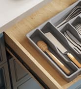 Lifewit Silverware Drawer Organizer Tray, Plastic Cutlery Storage for Kitchen Drawer, Flatware an...