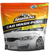 Armor All Car Wash Pods, Pre-Measured, Dissolvable, Super-Concentrated Formula, 18 Count
