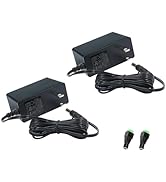 12V Power Supply, 12V 2A 24W Universal AC to DC Power Supply Adapter with 5.5mm x 2.1mm Tip and L...