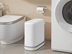 small bathroom trash with lid