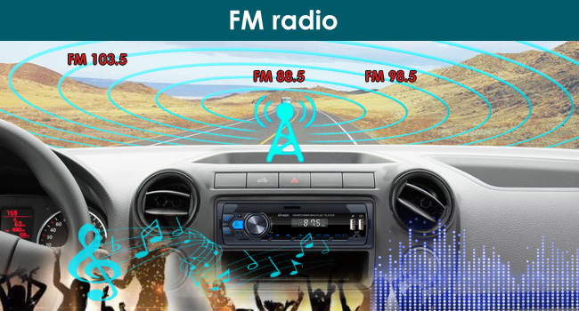 Powerful car radio with FM station