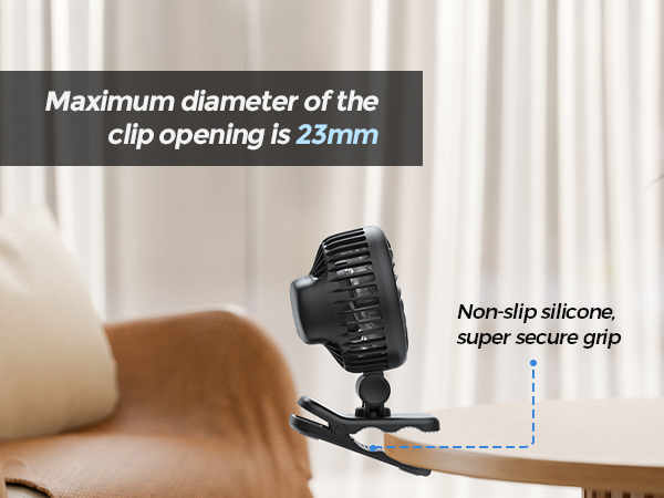 mini clip on fan