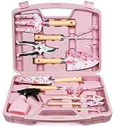 Grenebo 12-Piece Womens Gardening Tools Gift Set, Rust-Proof &amp; Heavy-Duty Garden Tools with Durab...
