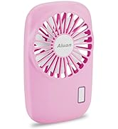 Aluan Handheld Fan Mini Fan Powerful Small Personal Portable Fan Speed Adjustable USB Rechargeabl...
