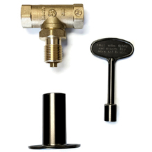 black gas key valve components
