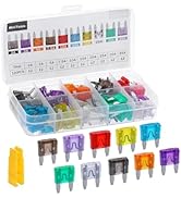 120pcs Car Fuses Kit, Mini Car Fuse Assortment Kit with 1 Puller, Mini Blade Fuses Automotive for...