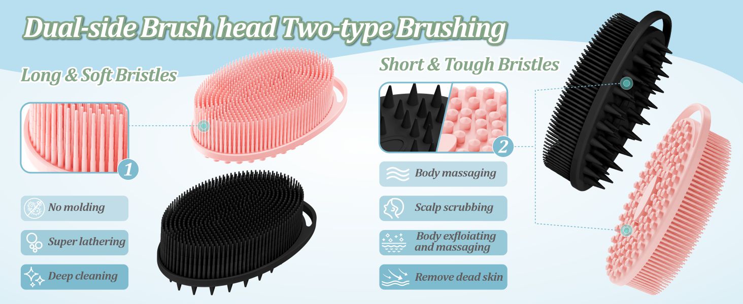 soft silicone body scrubber 